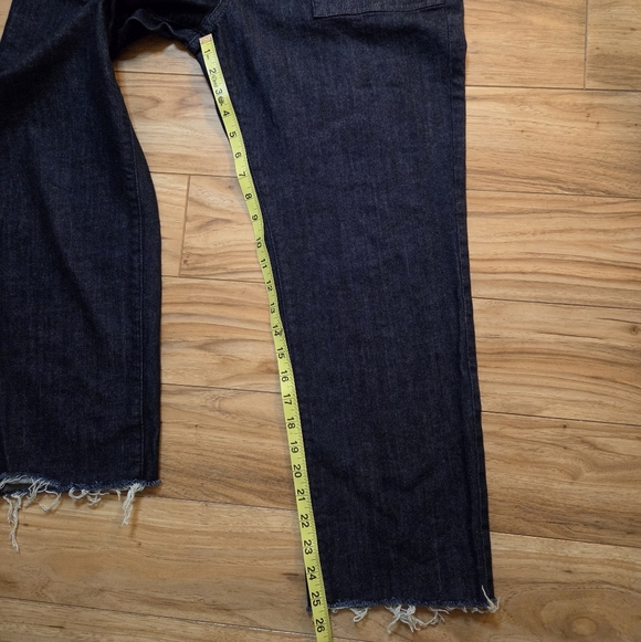 PILCRO Dark Denim High Rise Raw Hem Jeans Size 31 - Picture 7 of 7